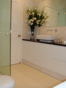  custom made vanity and large full mirror