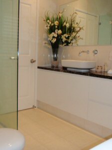 custom made vanity on a plinth
